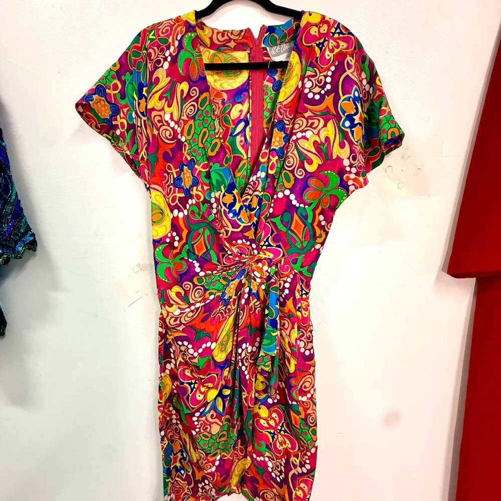 Colorful Floral Midi Dress